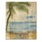 Designart - Palm Beach Resort At Dawn II - Nautical & Coastal Print on Natural Pine Wood